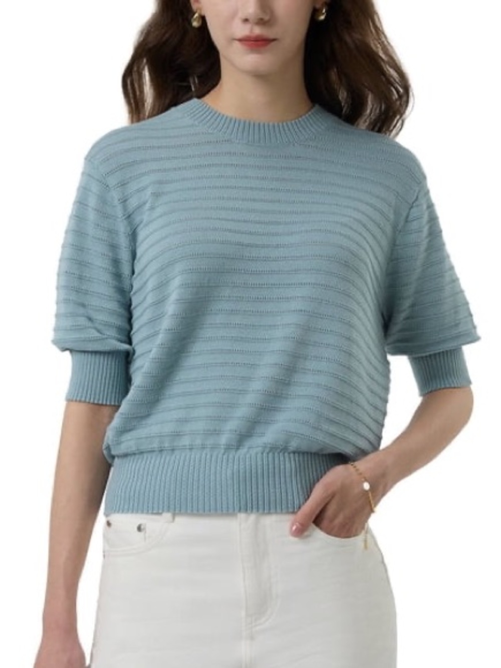Frye Short Sleeve Knit Sweater